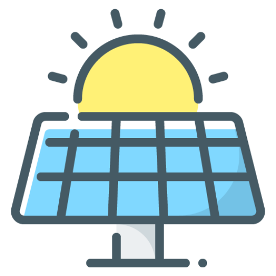 Icon solar panel electricity alternative energy